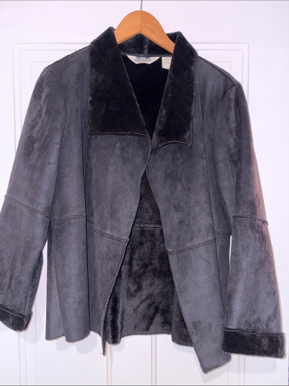 Orvis Faux Suede Plush-Lined Teddy Jacket